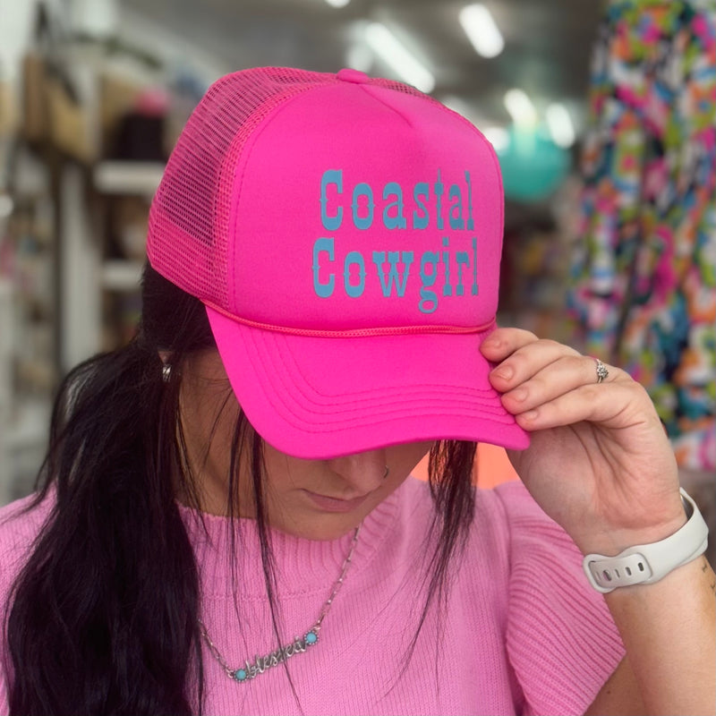 Coastal Cowgirl Pink Trucker Hat