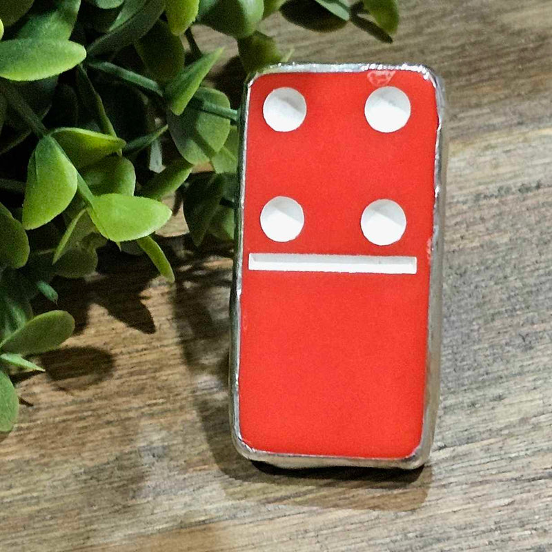 Dominos For Life Red 4/0 Ring