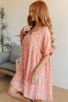 STB Rodeo Lights Dolman Sleeve Dress in Coral Floral