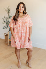 STB Rodeo Lights Dolman Sleeve Dress in Coral Floral