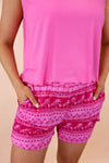 JL Casual Outing Shorts-Pink