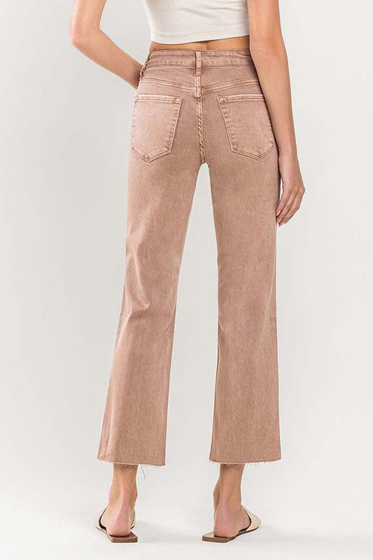 Vervet Melissa Mid Rise Crop Straight Jeans