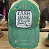 Cash Hank Willie Green Wash Brim Hat