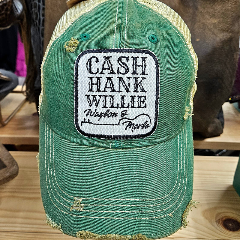Cash Hank Willie Green Wash Brim Hat