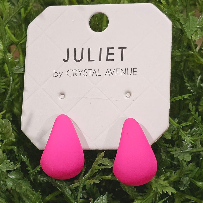 Hot Pink Juliet Small Drop Earrings