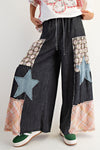 Easel Patchwork Palazzo Pants