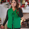 JL DB- Twila Quilted Tie Vest- Green