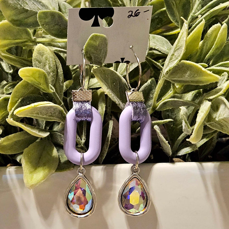 SL Lilac Link Earrings