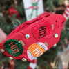 Red Ho Ho Ho Beaded Headband