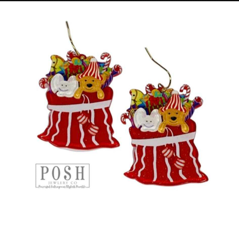POSH Santa's Toy Bag Earrings