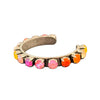 TOVA Kiki Cuff in Antique Silver Pink/Orange Multi