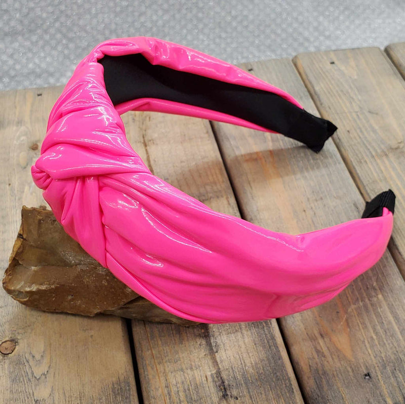 Neon Pink Vinyl Headband