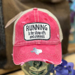 Running, Show Offs & Criminals Red Wash Brim Hat