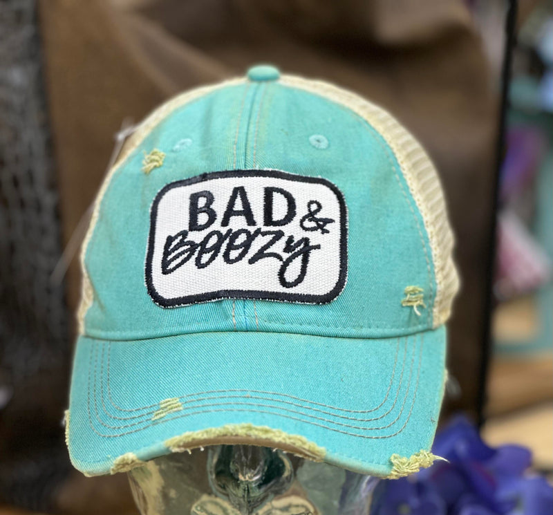 Bad & Boozy Mint Wash Brim Hat