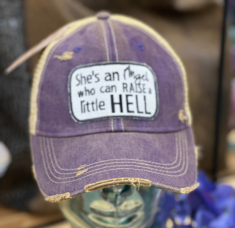 She's an Angel ... Purple Wash Brim Hat