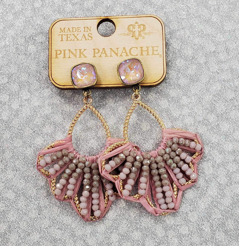 PP 10mm Cappuccino Delite Scallop Beaded Earrings