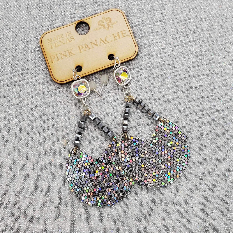 PP 8mm AB Disco Party Earrings