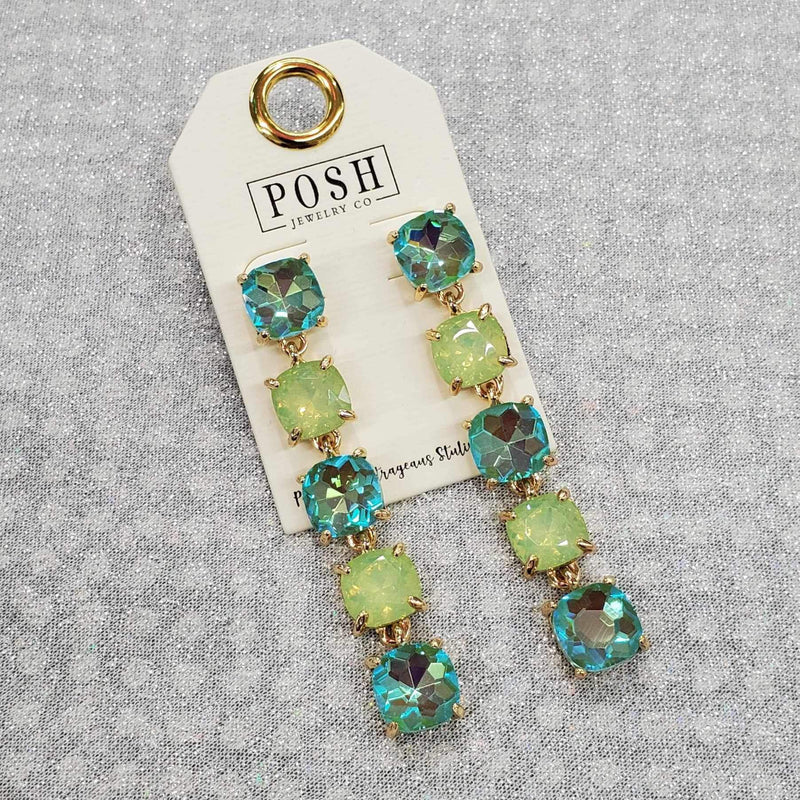 POSH Green Glazed Earrings