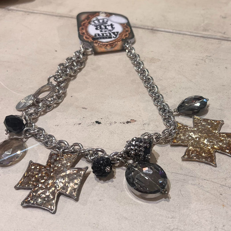 Art By Amy Silver Charm Necklace