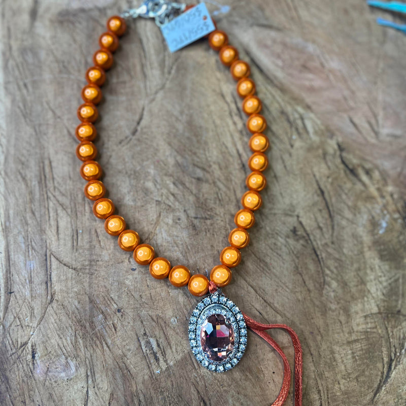 SL Miracle Bead Necklace - Orange