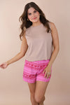 JL Casual Outing Shorts-Pink