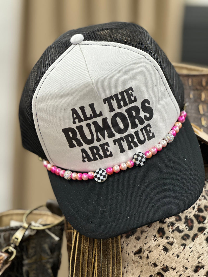 Black All the Rumors are True Trucker Hat