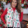 JL DB- Twila Quilted Tie Vest- Midnight Bow Christmas Edition