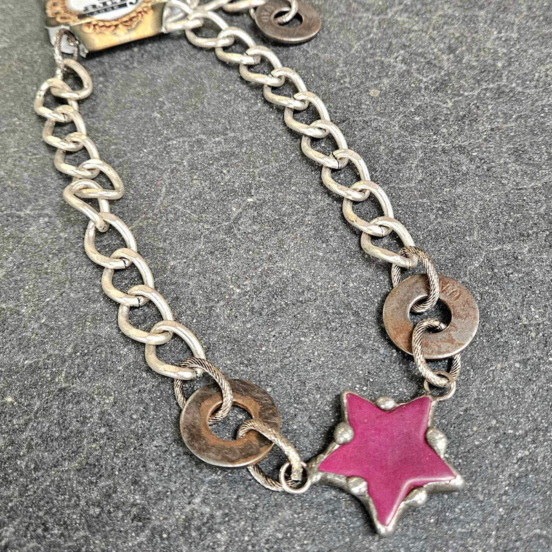 Art by Amy Pinkish Purple Star Necklace
