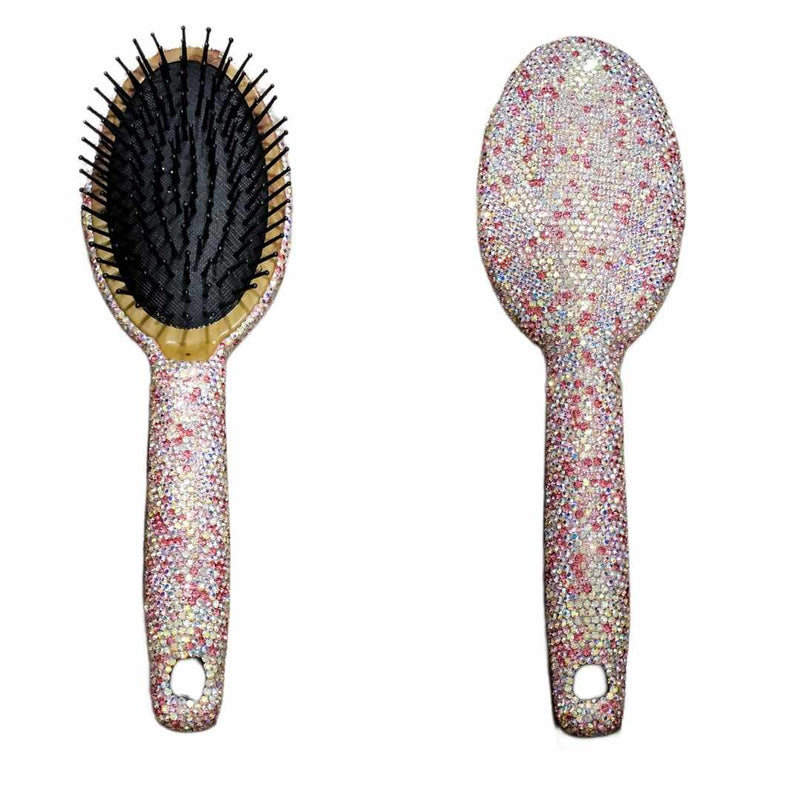 Pink/ Silver Rhinestone Hair Brush
