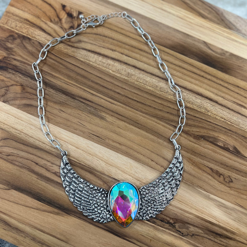 Ab Wing Necklace