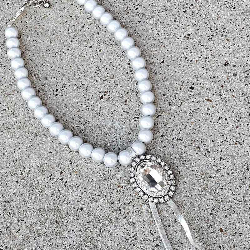 SL Miracle Bead Necklace - Pearl Grey