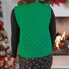 JL DB- Twila Quilted Tie Vest- Green