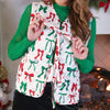 JL DB- Twila Quilted Tie Vest- Midnight Bow Christmas Edition