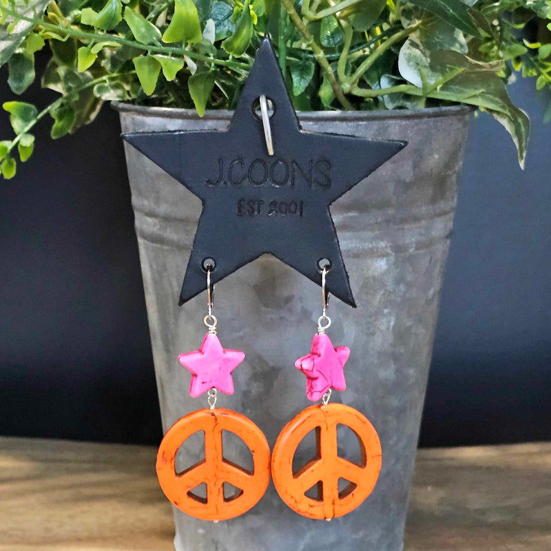 JCoon Orange Peace Earrings