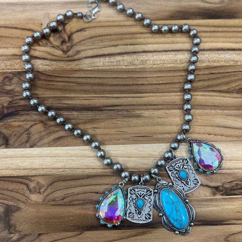 Turquoise Dream Charm Necklace