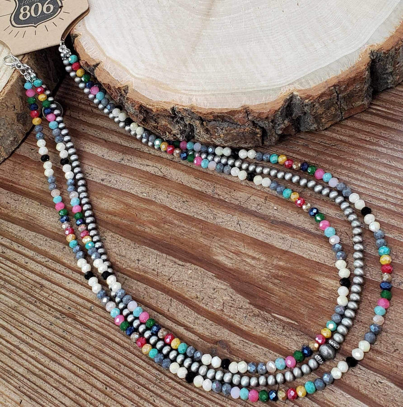 Navajo Multi Triple Strand Necklace