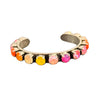 TOVA Kiki Cuff in Antique Silver Pink/Orange Multi