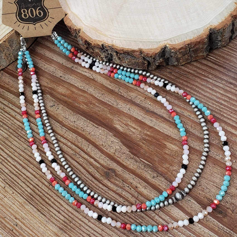 Navajo Turquoise Triple Strand Necklace