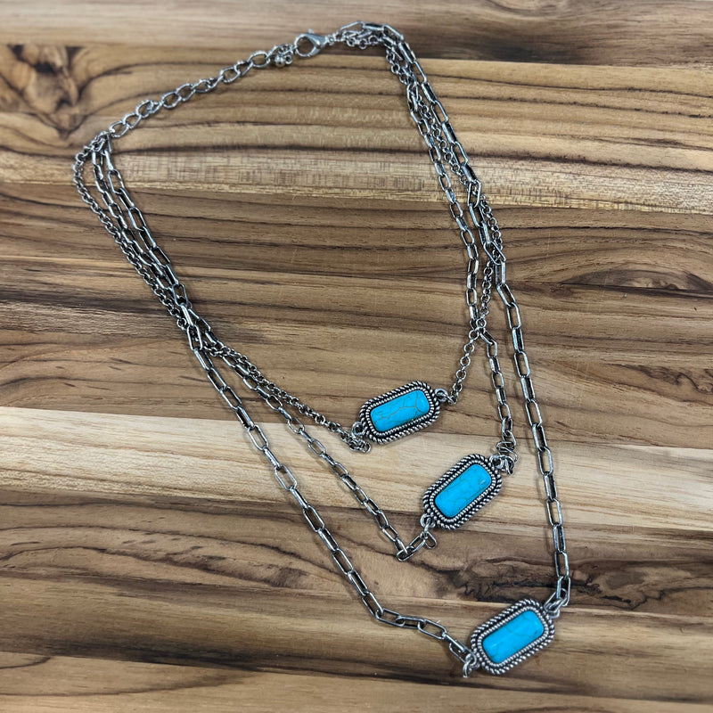 Three Strand Turquoise Necklace