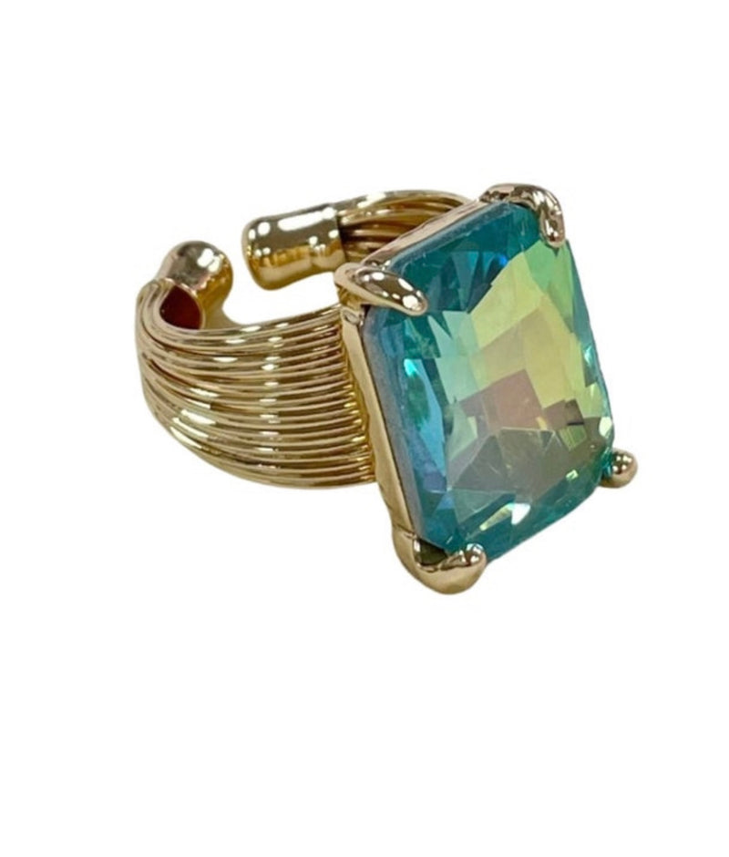 PP Gold Mint AB Square Ring