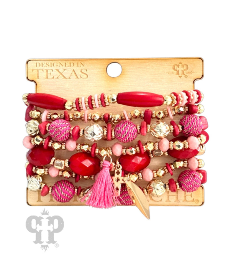 PP Red/Pink Bracelet Set