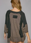 POL Oversized Charcoal/Black Top