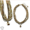 PP Gold tone and glass bead necklace with Austrian crystal
