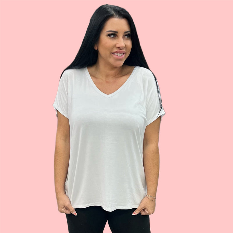 The Everyday Essential White V-Neck Tee