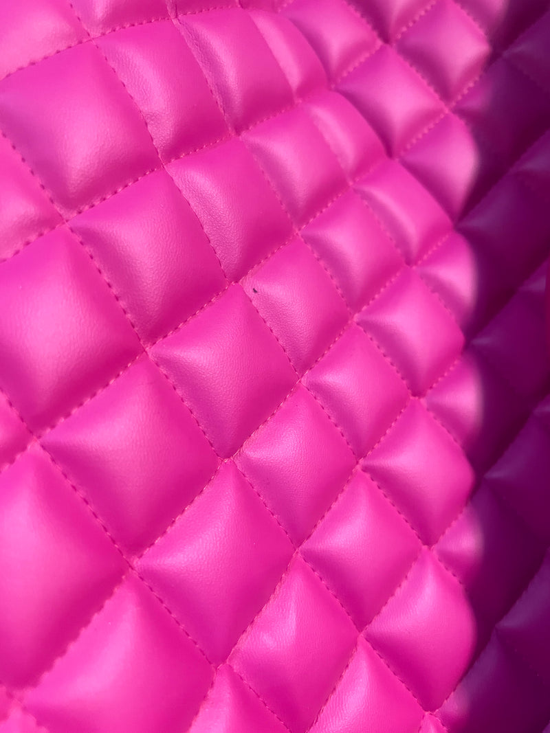 MJ Build-A-Bag Jumbo Hot Pink Quilted