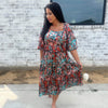 Zoning You Out Silk Floral Midi Dress