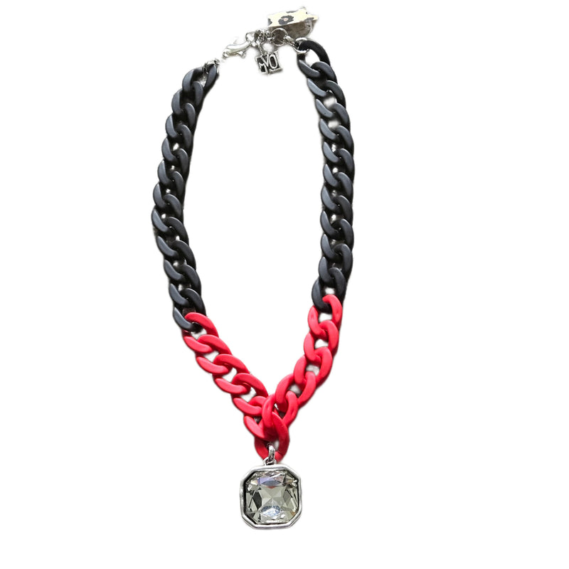 SL Game Day Link Necklace - Black and Red