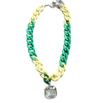 SL Game Day Link Necklace - Green and Yellow