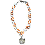 SL Game Day Link Necklace - Orange and White
