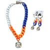 SL Game Day Link Necklace - Blue, Orange and White